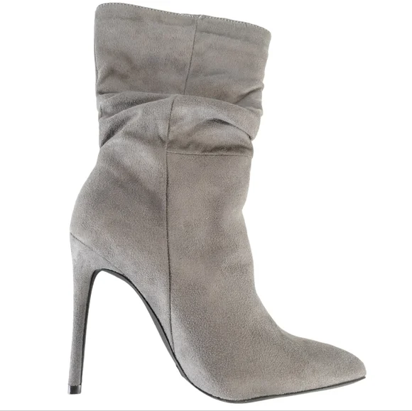 Xoxo Genevie Slouch Booties Grey -6 - Picture 2 of 3